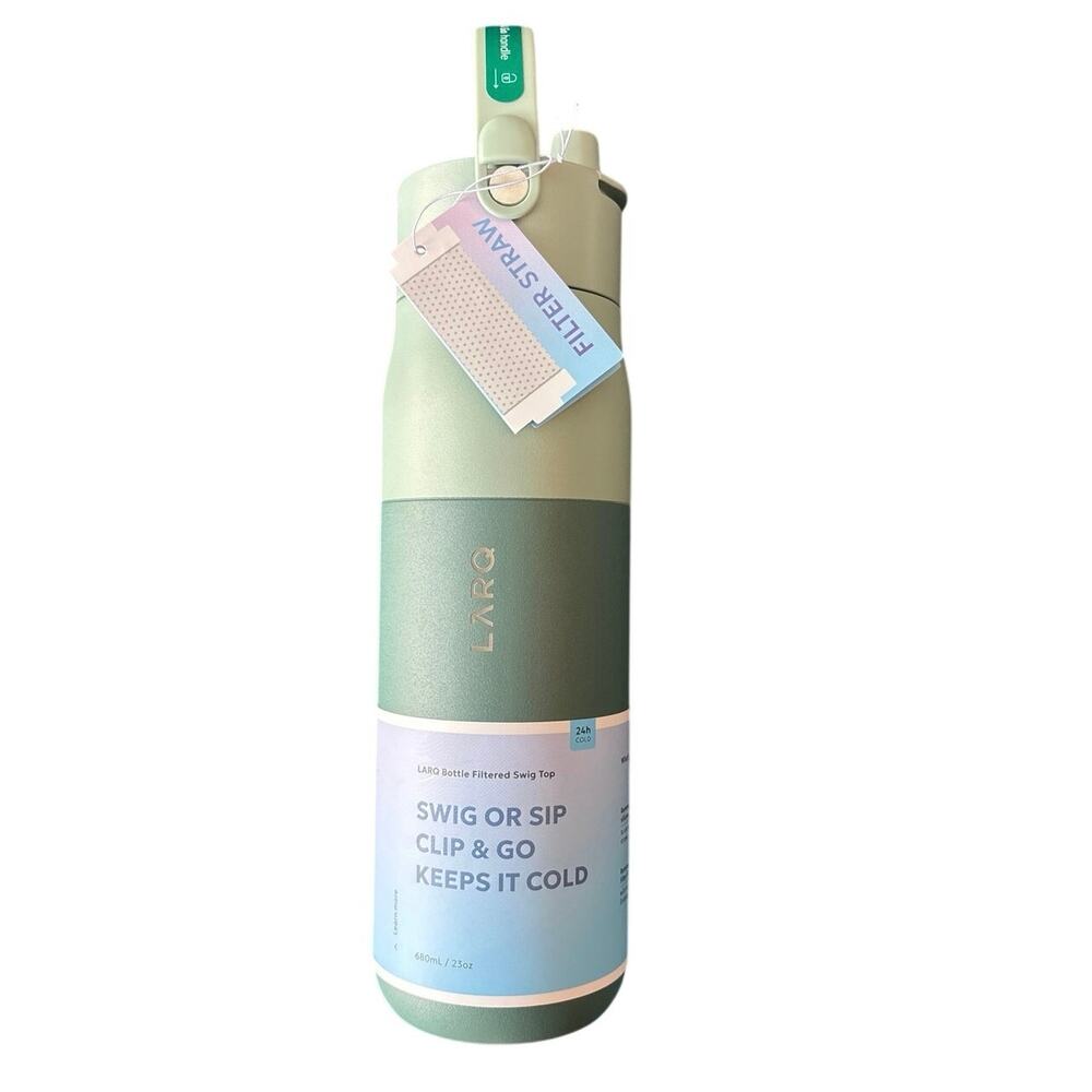 LARQ Filtered Swig Top Water Bottle 23 oz - Eucalyptus Green (Brand New)